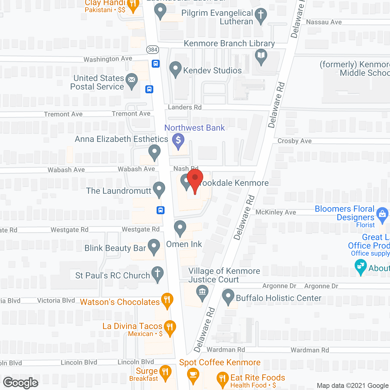 Map of the neighborhood around Brookdale Kenmore