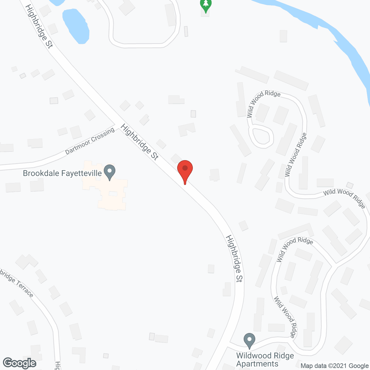 Map of the neighborhood around Brookdale Fayetteville