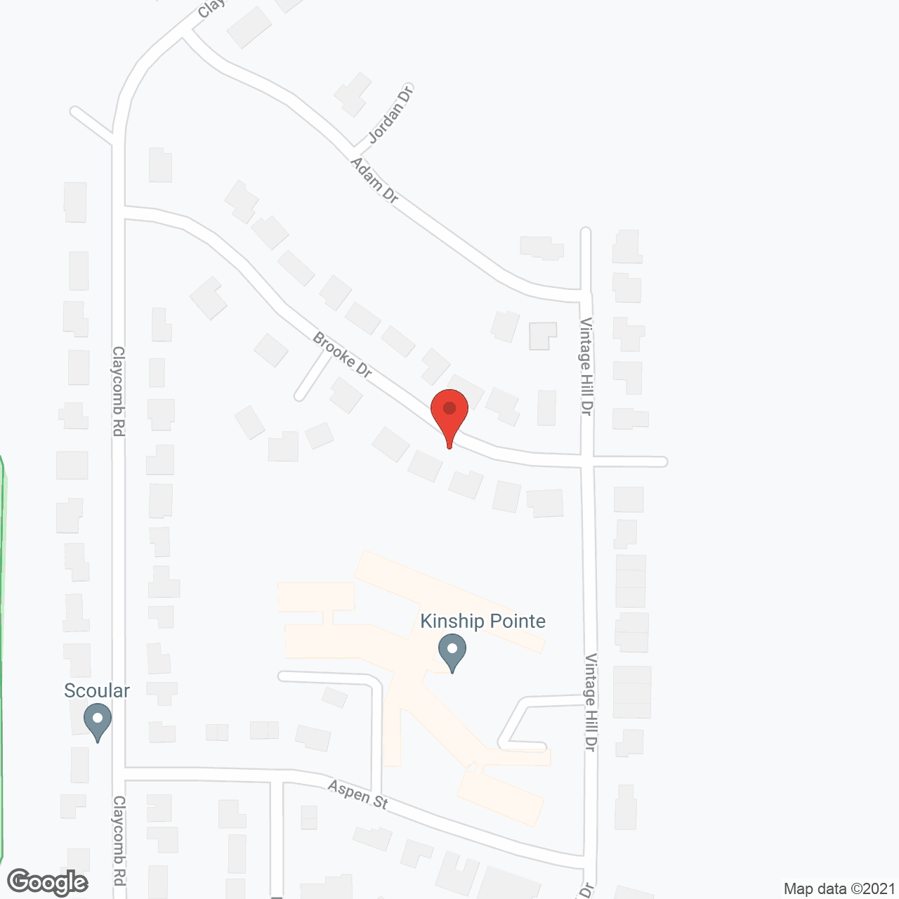 Map of the neighborhood around Kinship Pointe Wayne