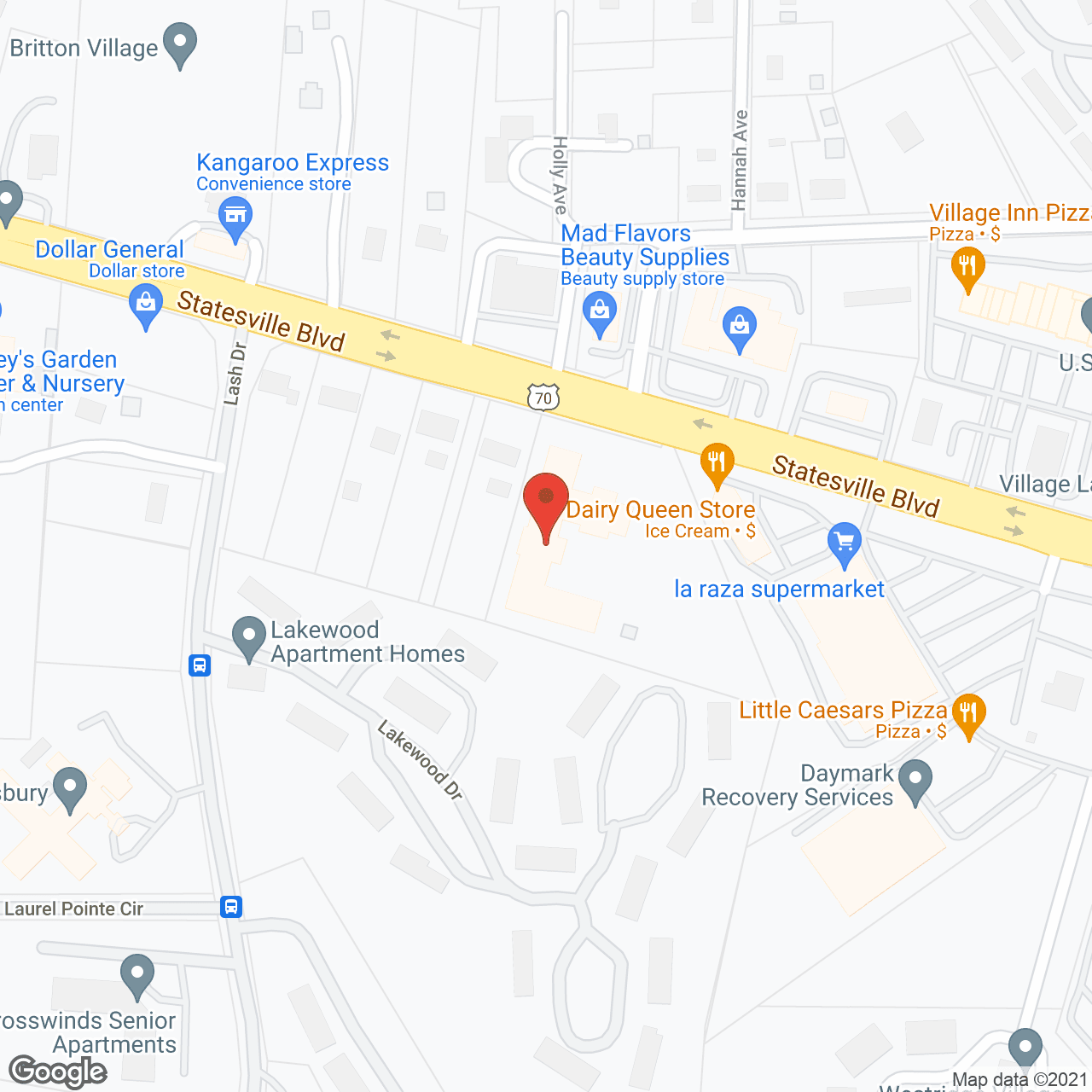 Map of the neighborhood around Brookdale Salisbury