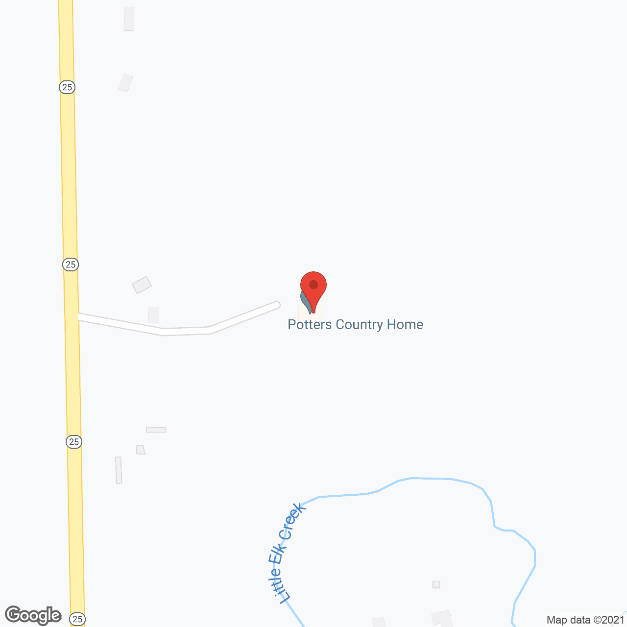 Map of the neighborhood around Potters Country Home
