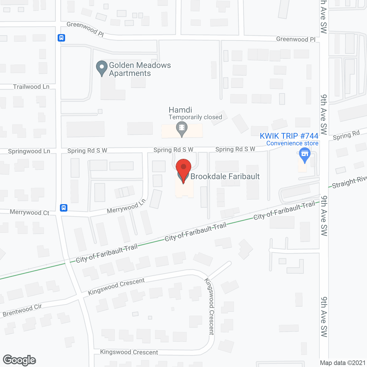 Map of the neighborhood around Brookdale Faribault