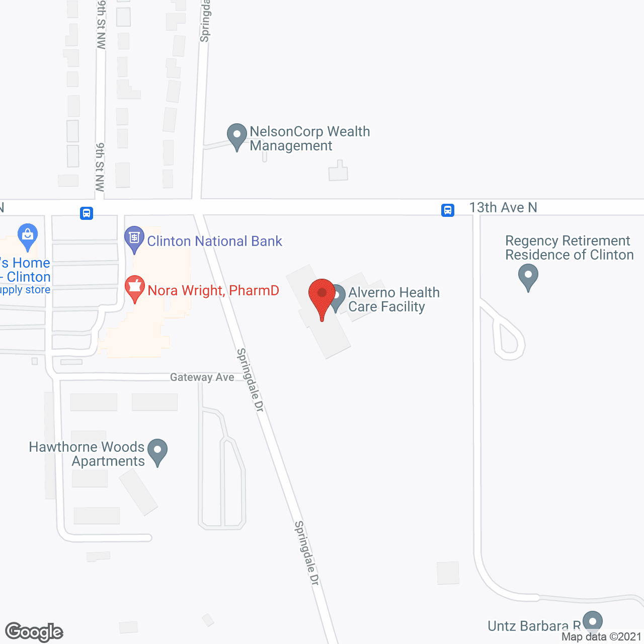 Map of the neighborhood around Alverno Health Care Facility