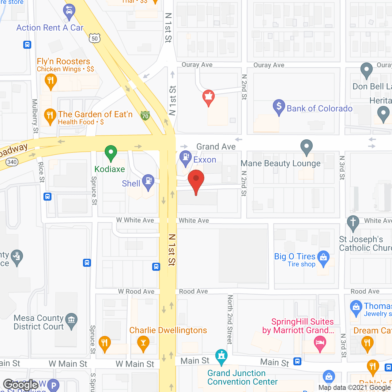 Map of the neighborhood around Downtown Assisted Living Suites