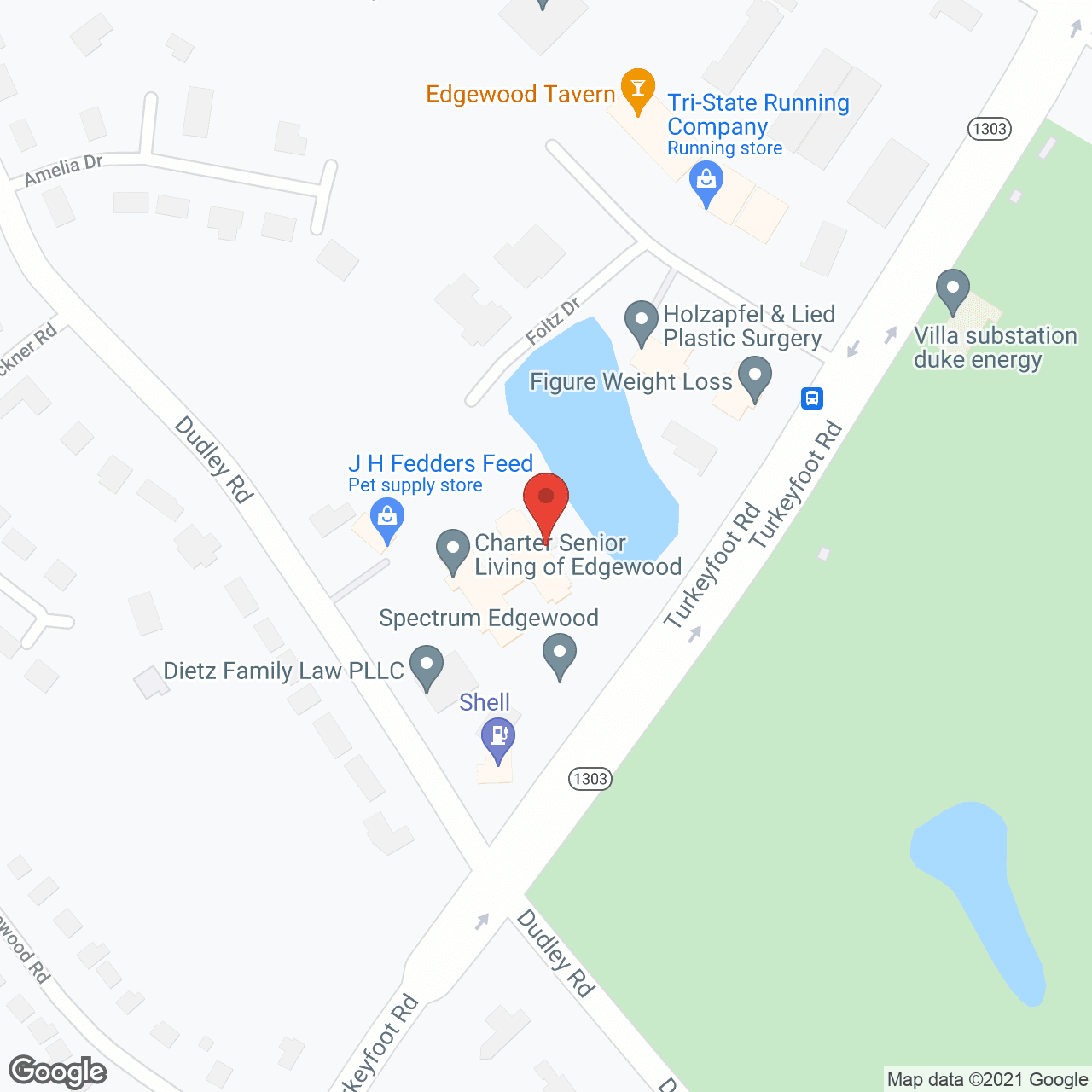 Map of the neighborhood around The Summit of Edgewood
