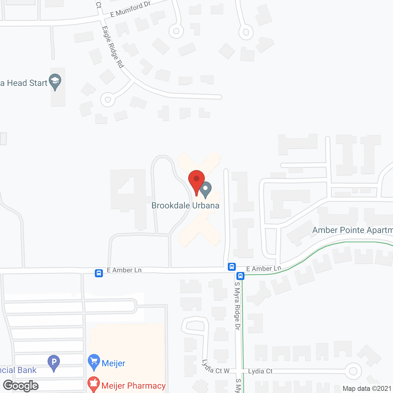 Map of the neighborhood around Brookdale Urbana