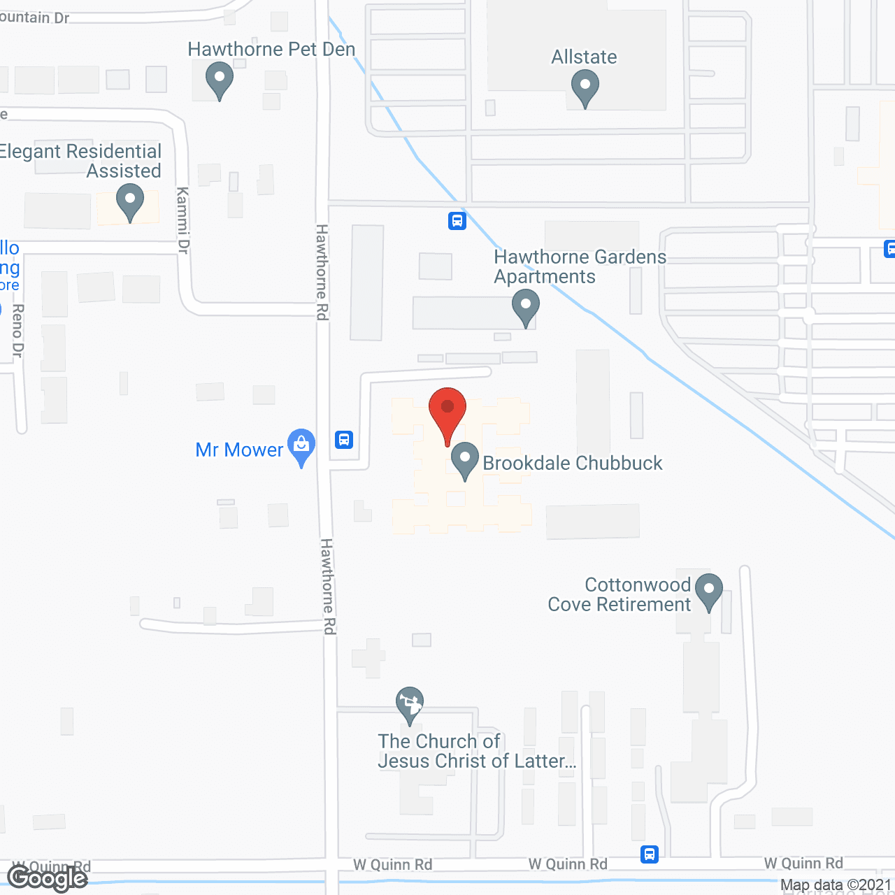 Map of the neighborhood around Brookdale Chubbuck