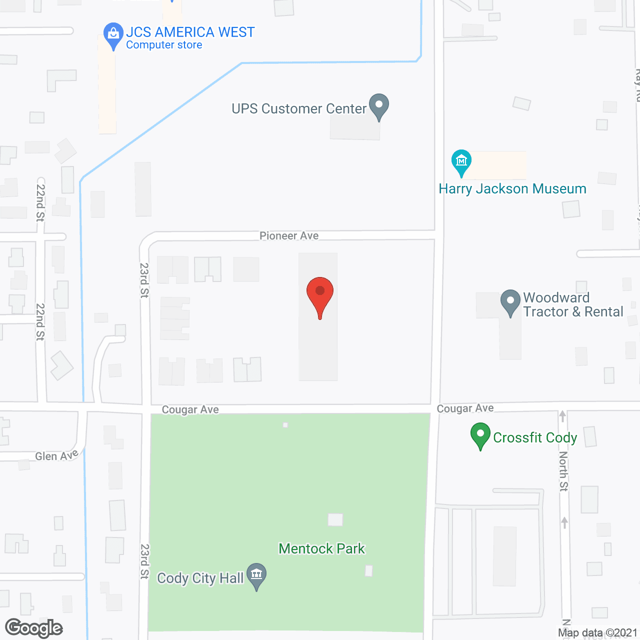 Map of the neighborhood around Absaroka Senior Living