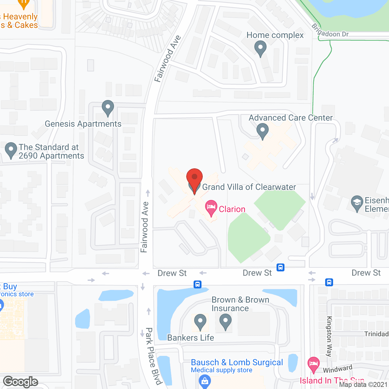 Map of the neighborhood around Grand Villa of Clearwater