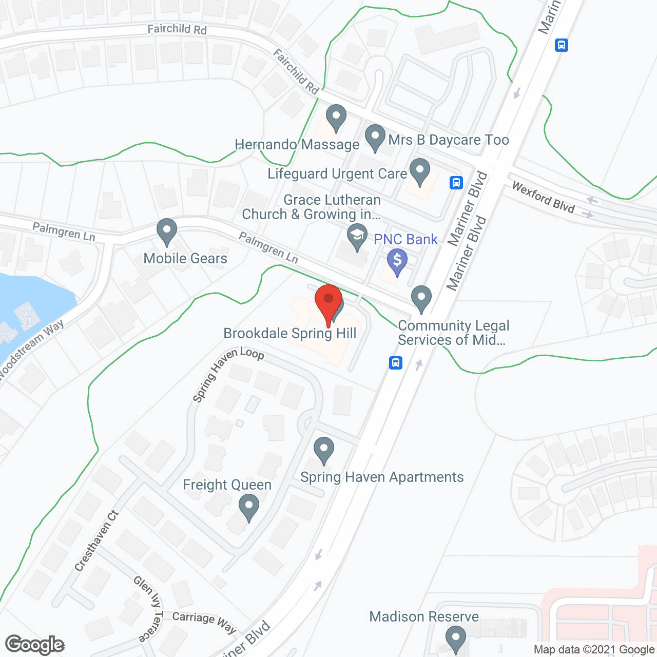 Map of the neighborhood around The Opal at Spring Hill