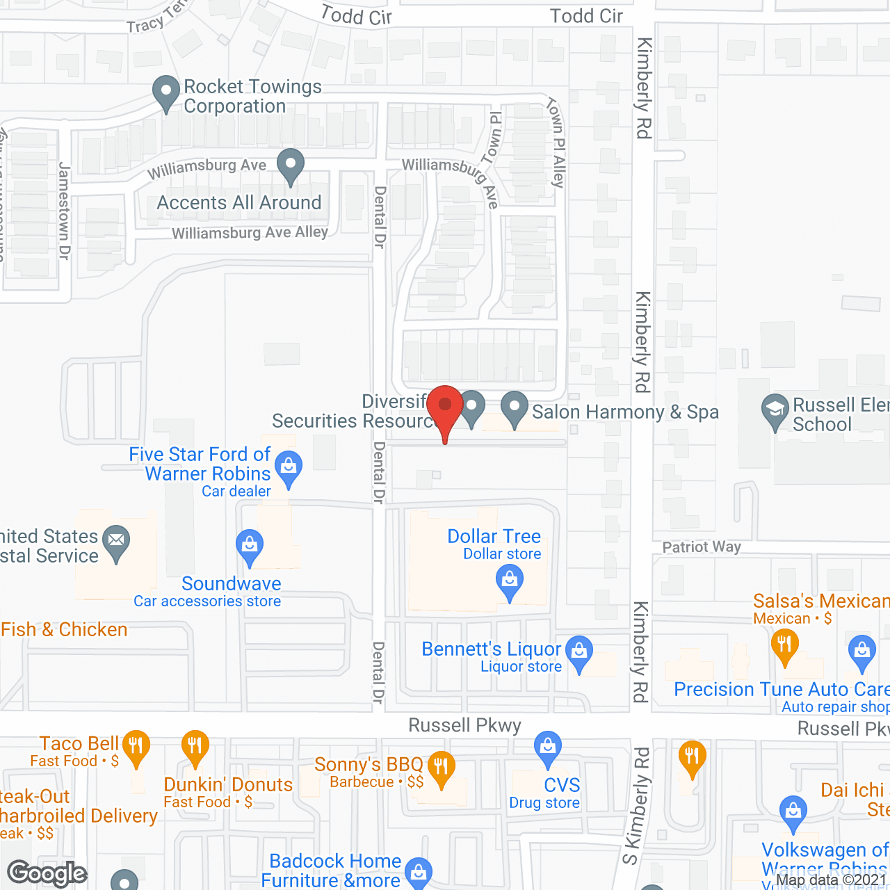 Map of the neighborhood around The Phoenix at Lake Joy