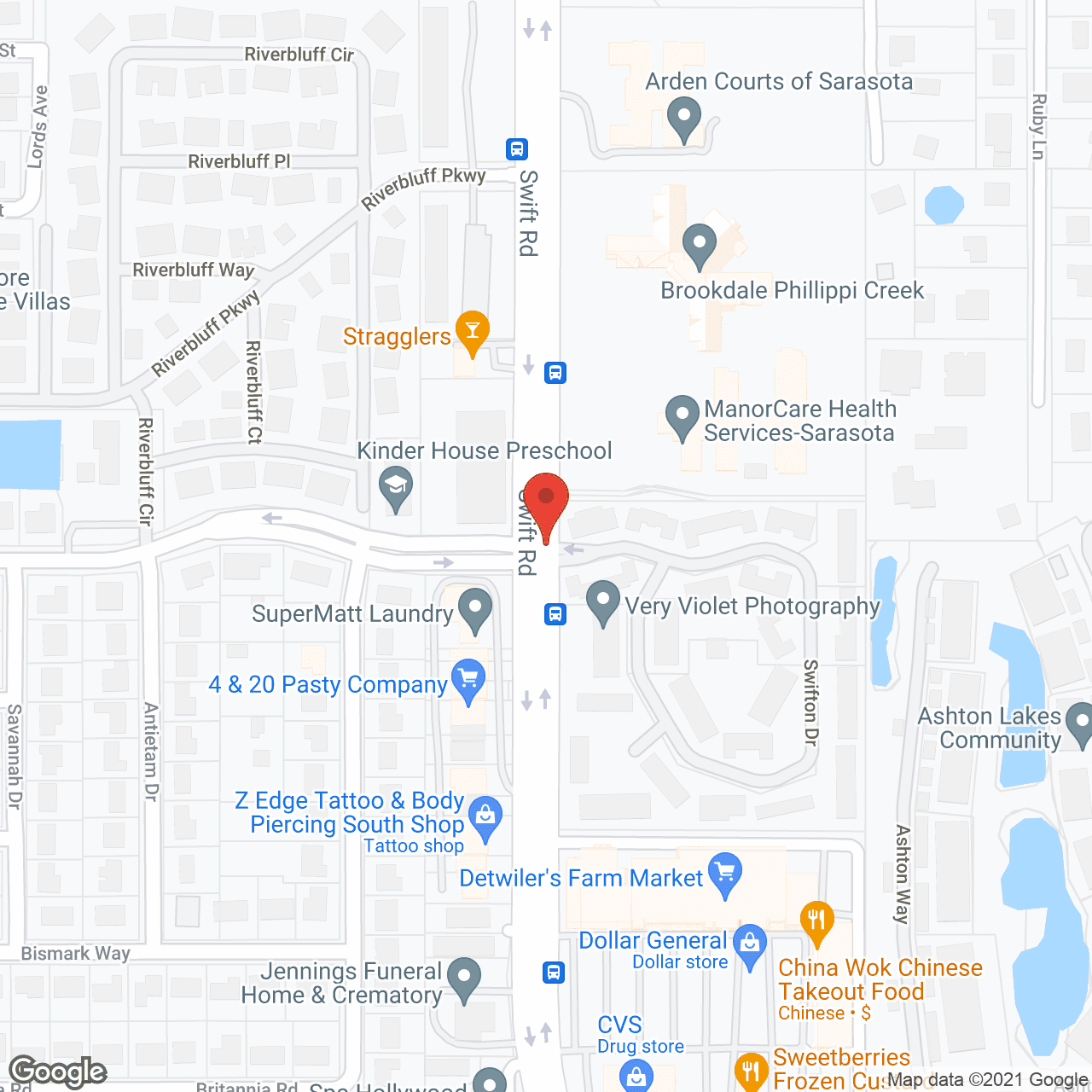 Map of the neighborhood around Brookdale Phillippi Creek