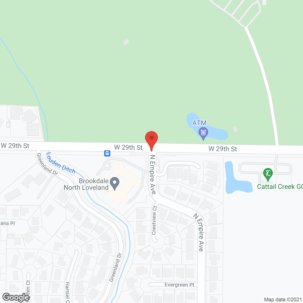 Map of the neighborhood around Brookdale North Loveland