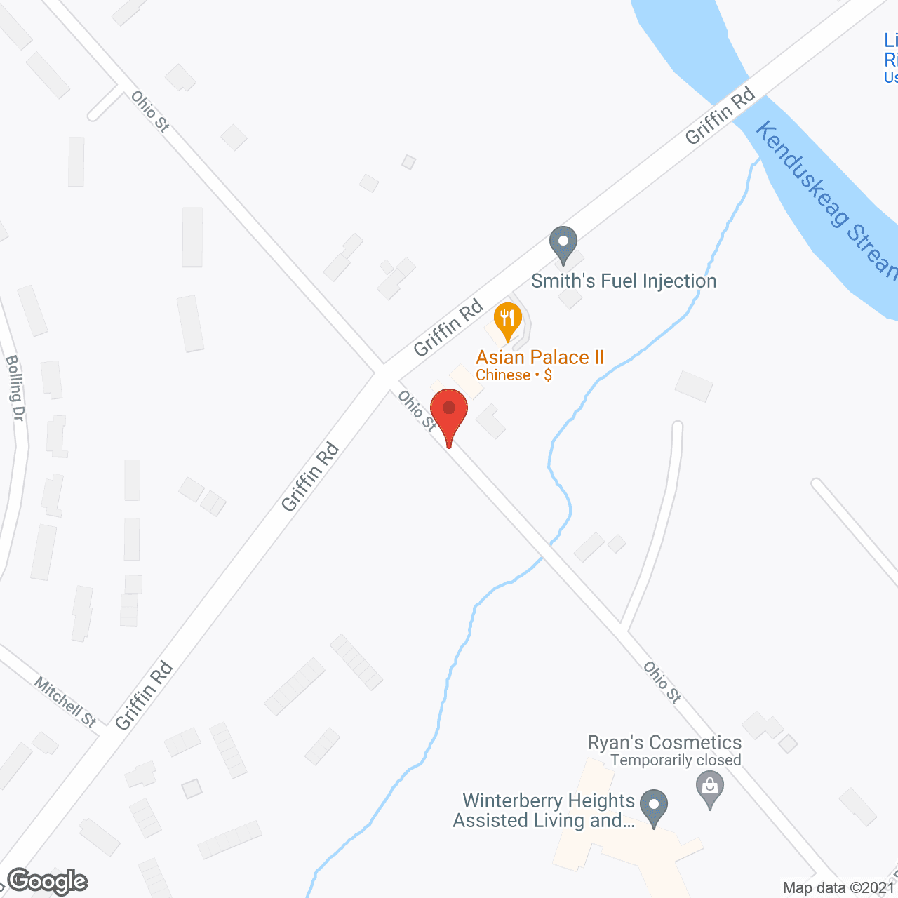 Map of the neighborhood around Solstice Senior Living at Bangor
