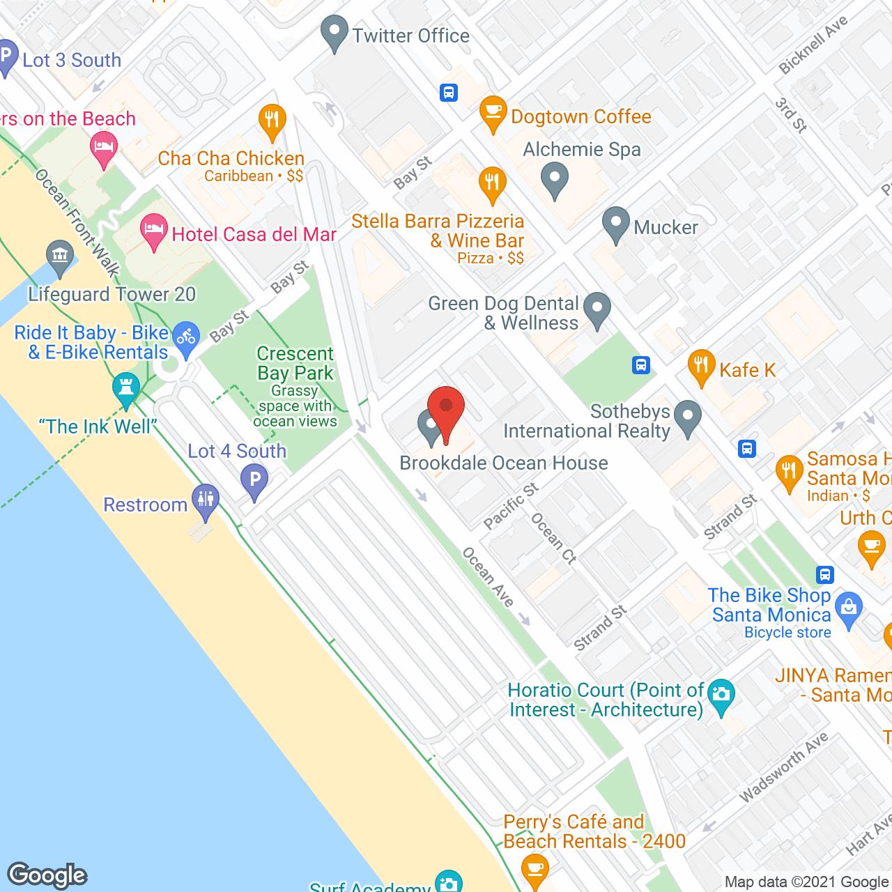 Map of the neighborhood around Brookdale Ocean House
