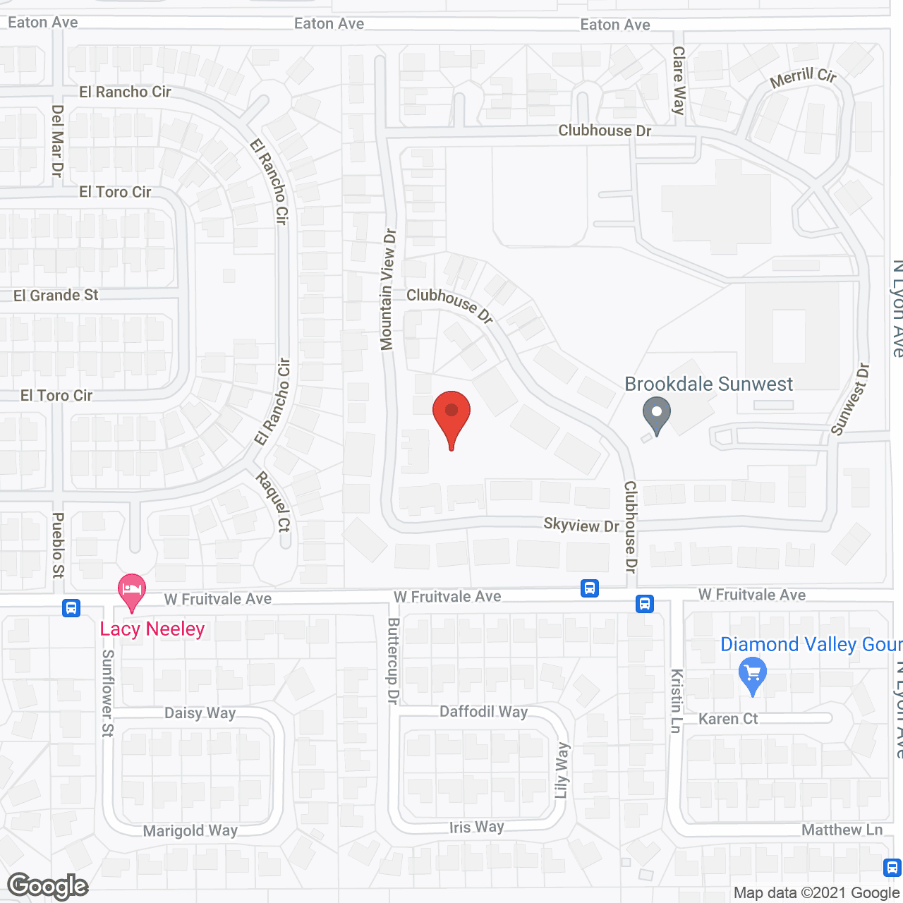 Map of the neighborhood around Brookdale Sunwest Assisted Living and Memory Care
