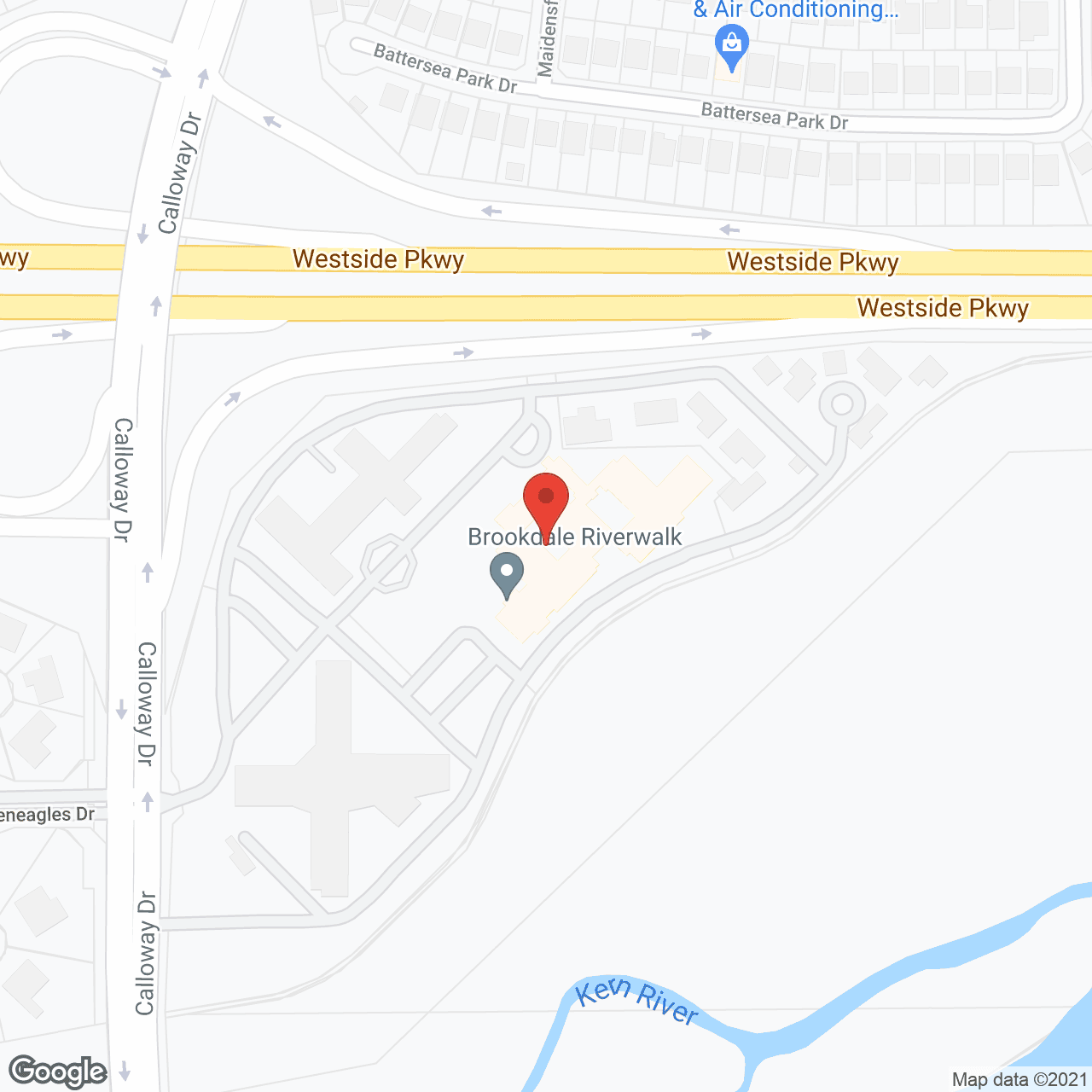 Map of the neighborhood around Brookdale Riverwalk
