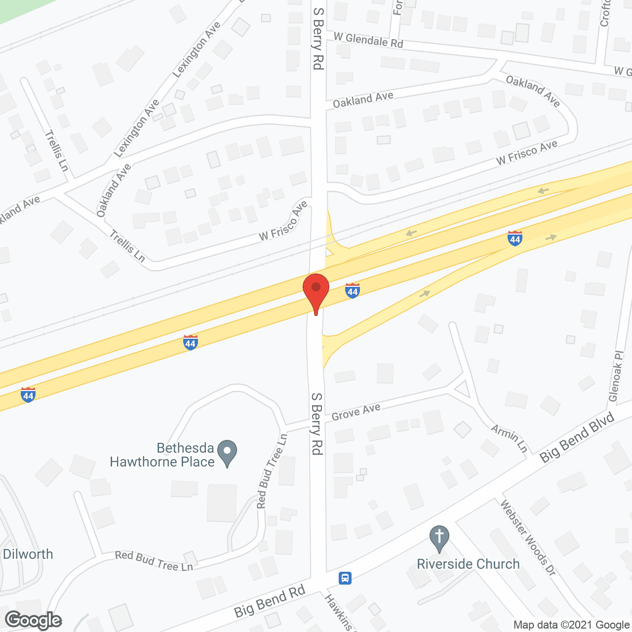 Map of the neighborhood around Bethesda Hawthorne Place