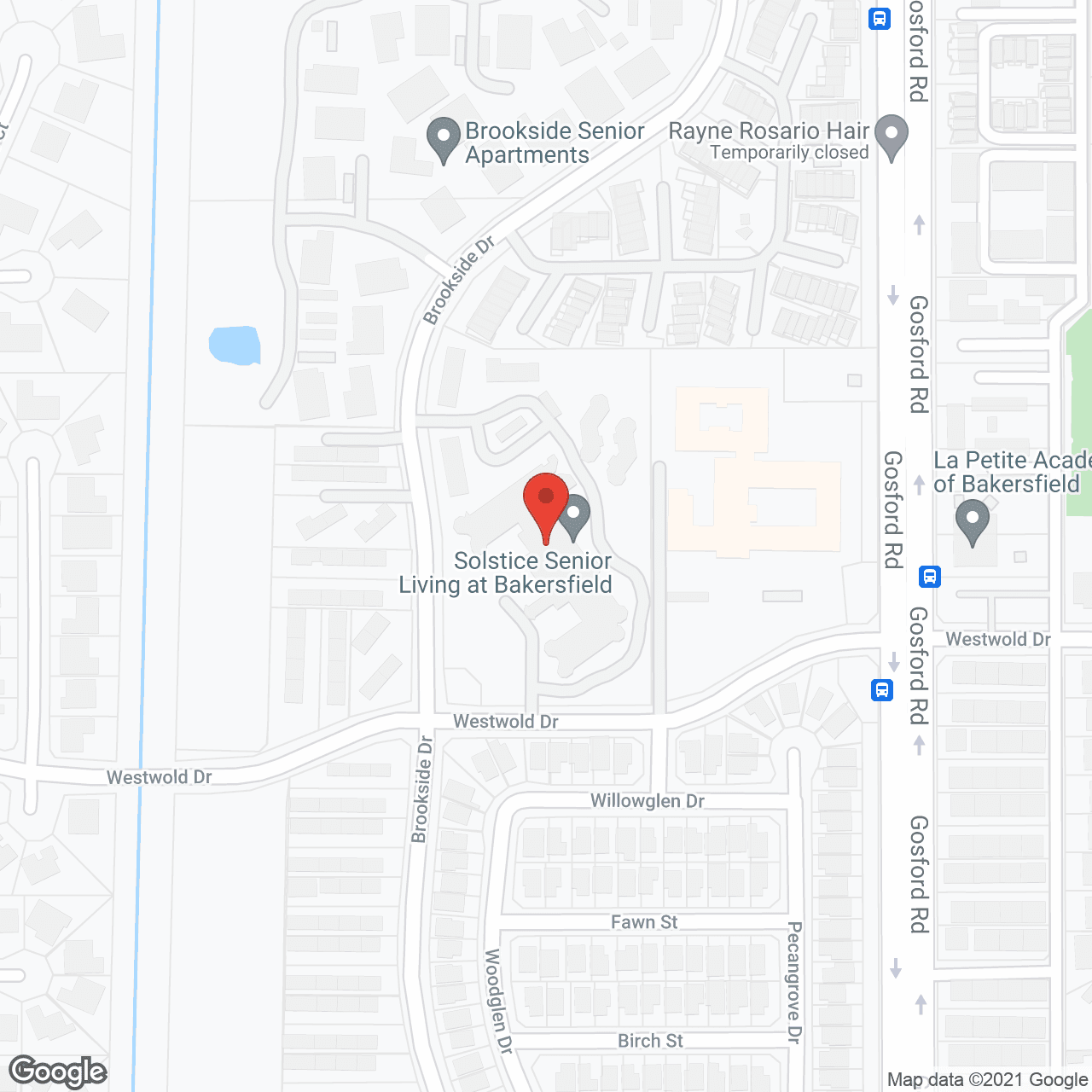 Map of the neighborhood around Solstice Senior Living at Bakersfield