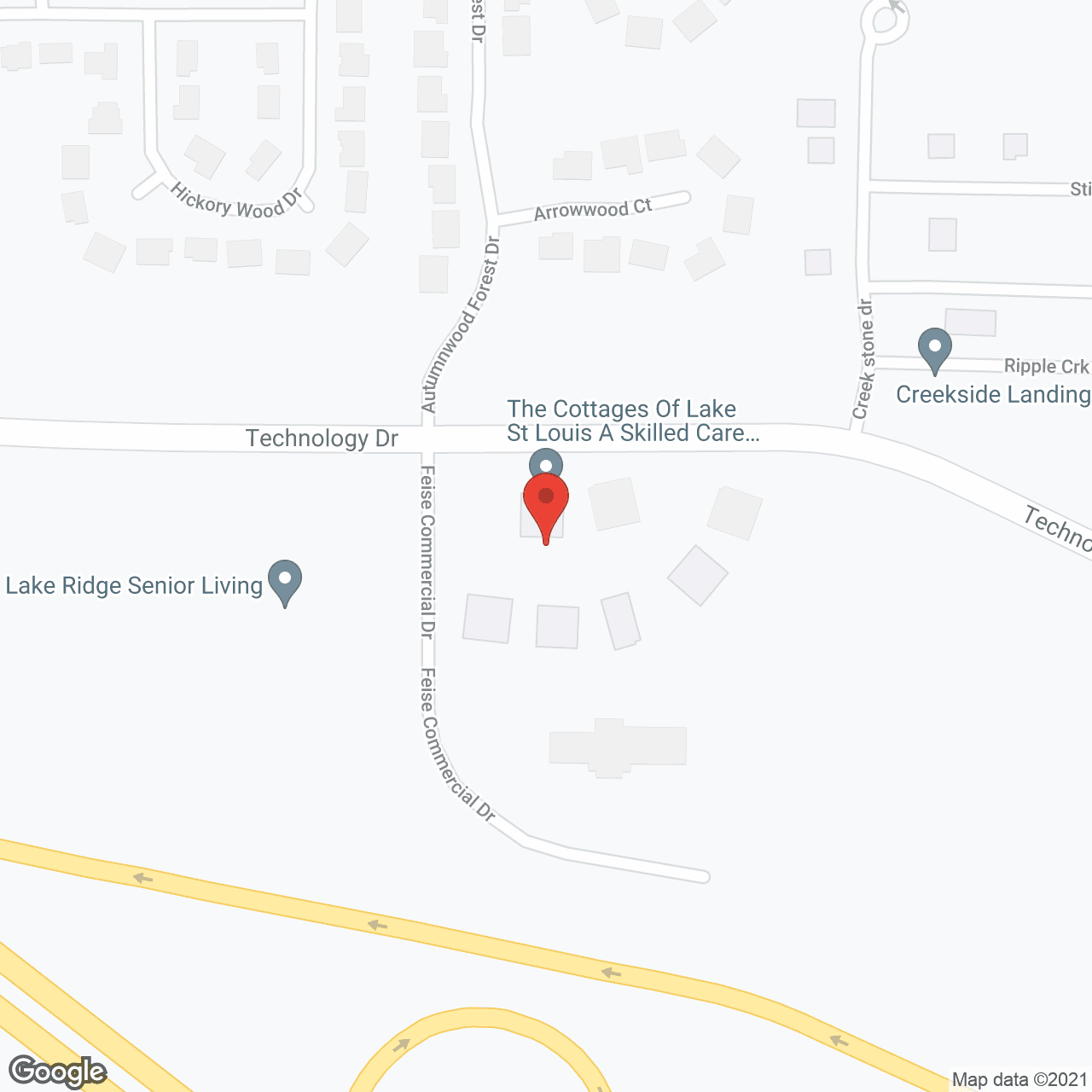 Map of the neighborhood around Cottages of Lake St. Louis
