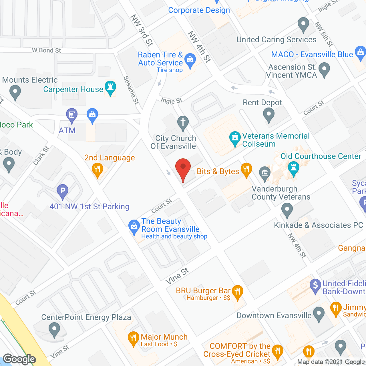 Map of the neighborhood around Market Street Living