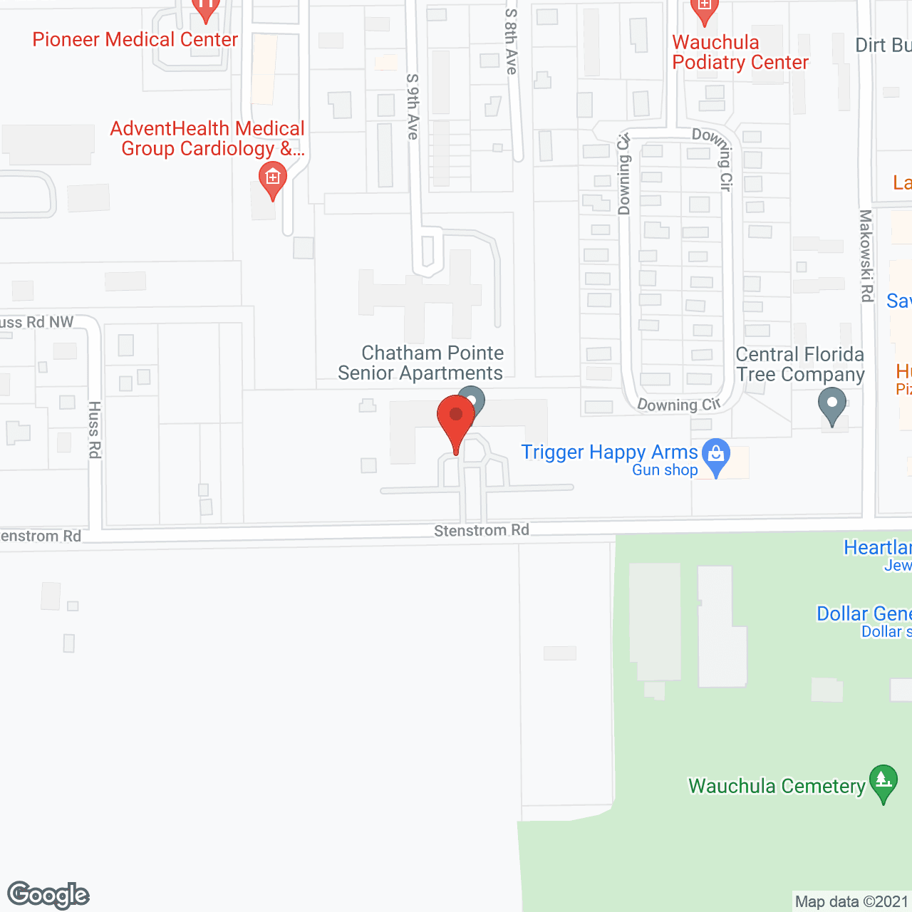 Map of the neighborhood around Chatham Pointe