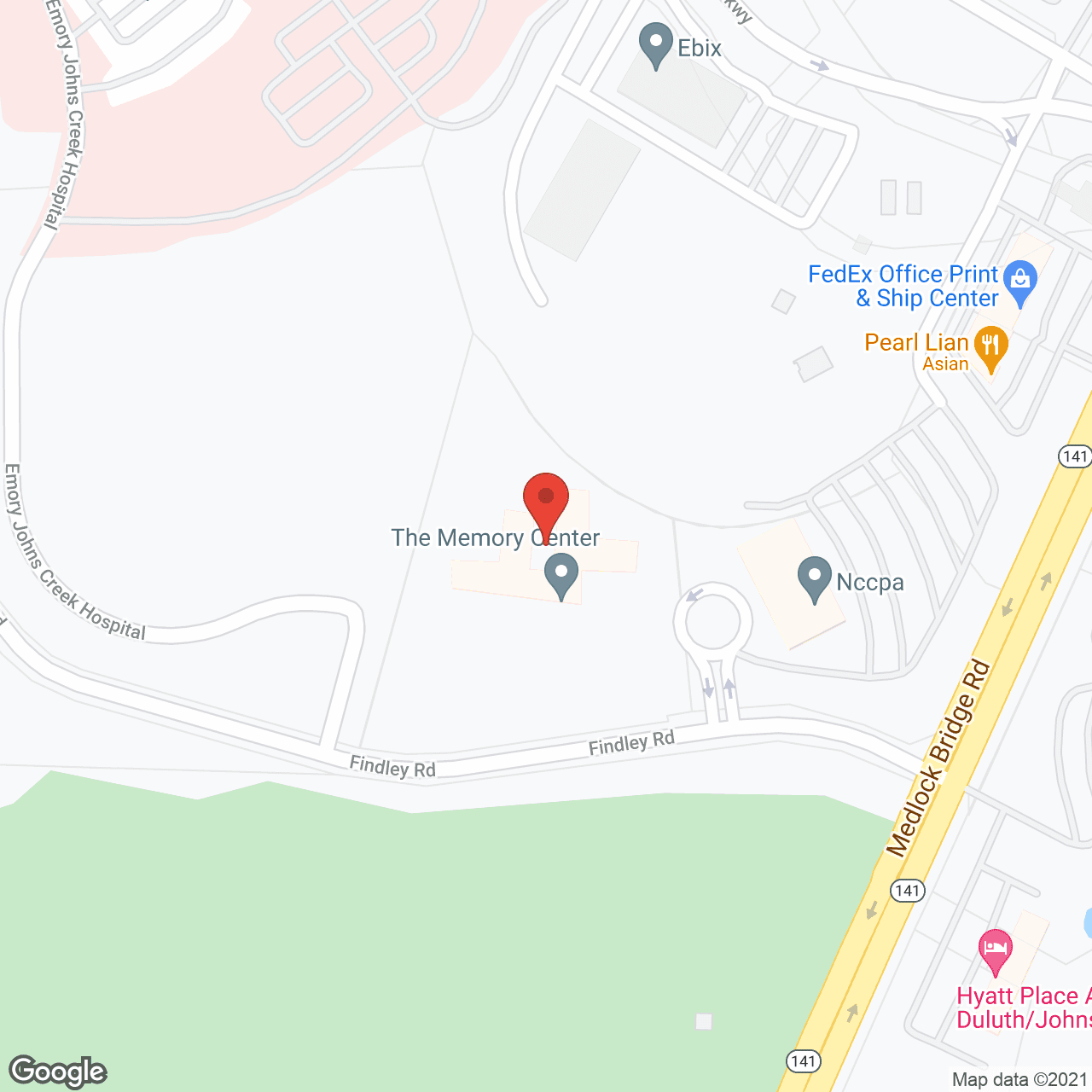 Map of the neighborhood around The Memory Center Atlanta