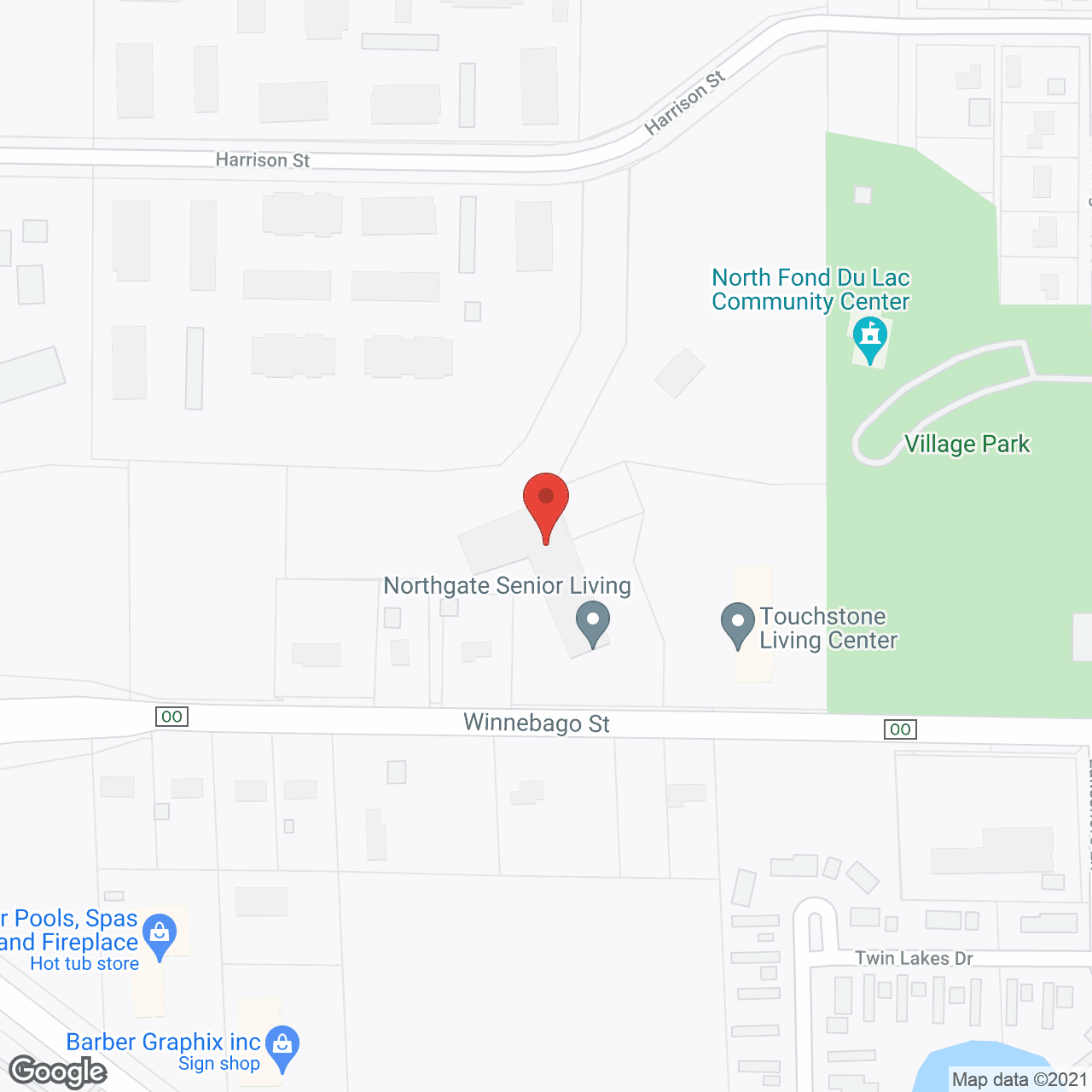 Map of the neighborhood around Northgate
