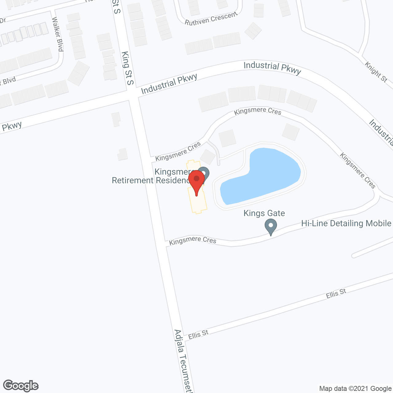 Map of the neighborhood around Kingsmere Retirement Living