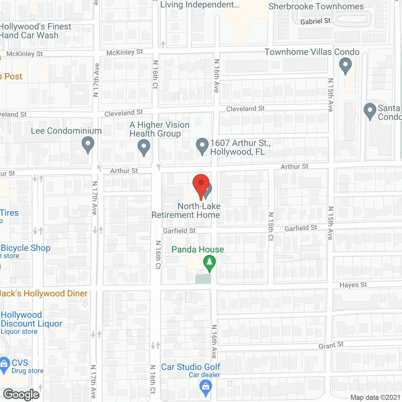 Map of the neighborhood around North Lake Retirement Home Inc