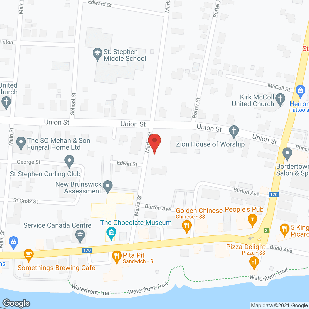 Map of the neighborhood around Lonicera Hall