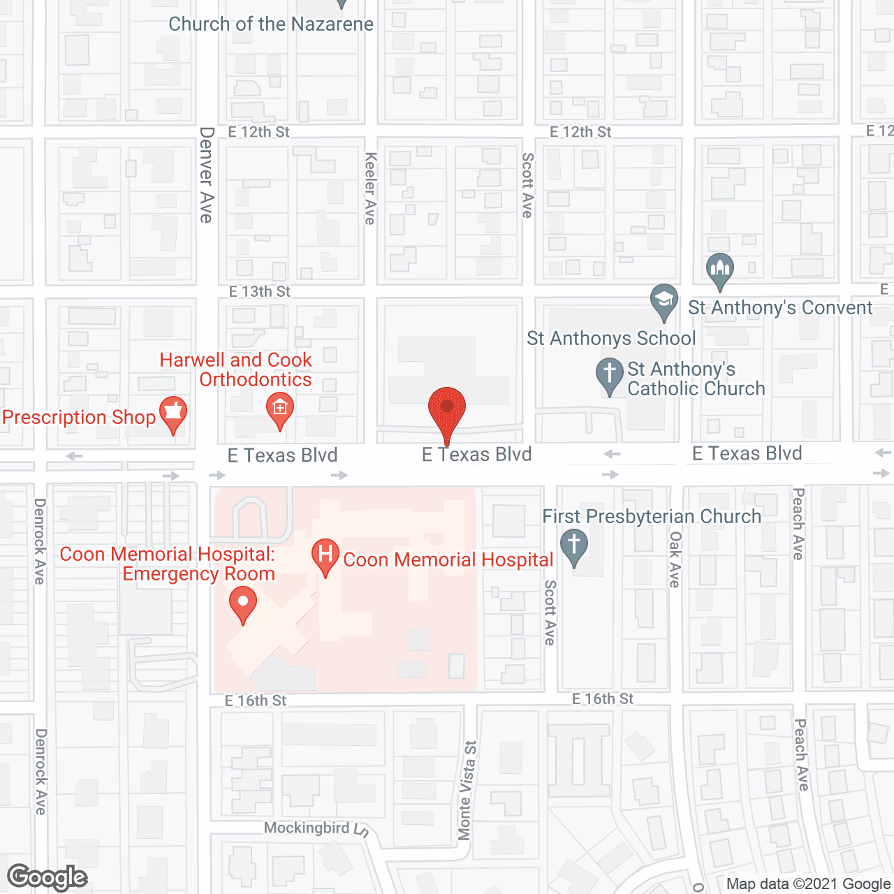 Map of the neighborhood around Legacy Assisted Living Community
