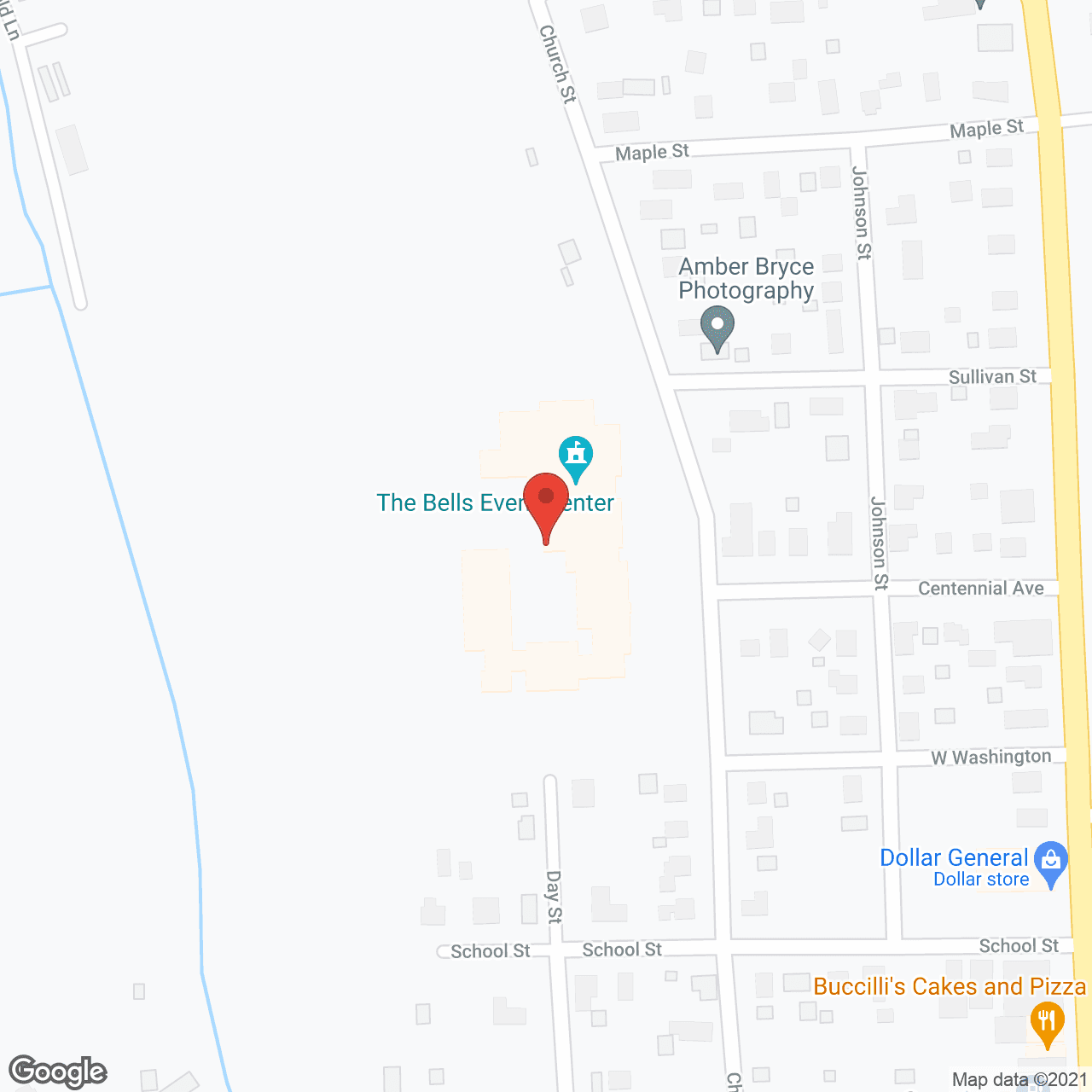 Map of the neighborhood around The Bells Senior Apartments