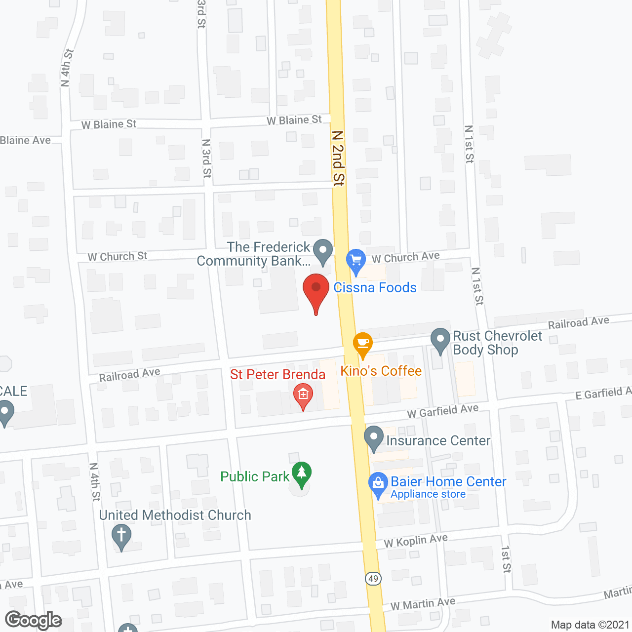 Map of the neighborhood around Creekside Terrace