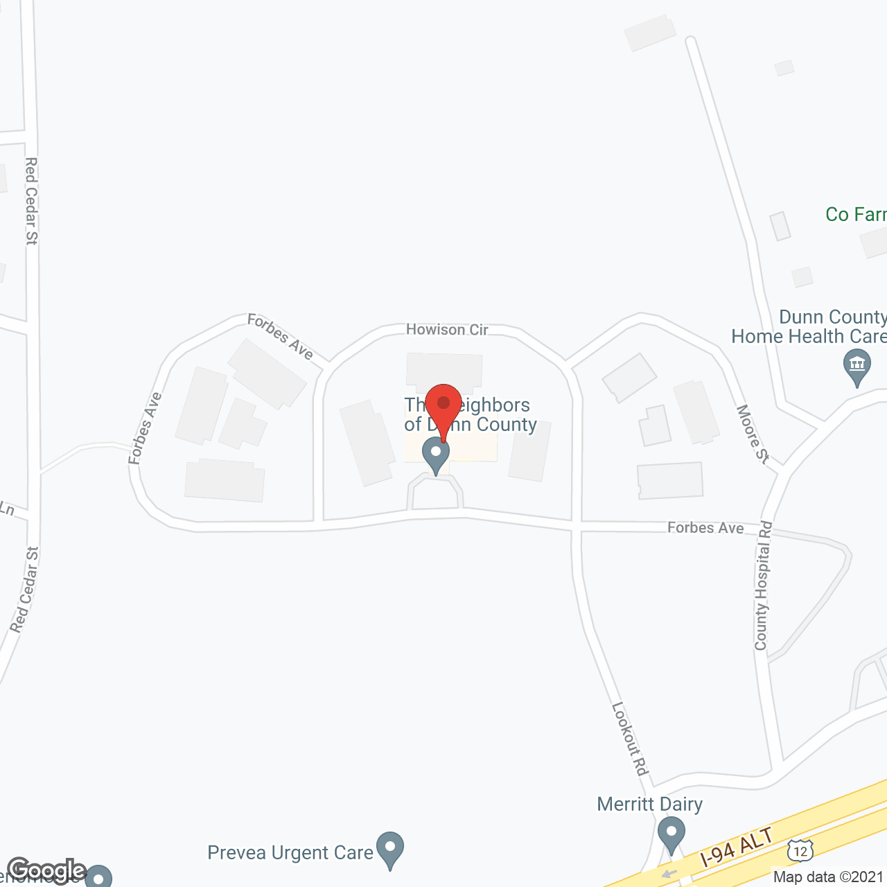 Map of the neighborhood around The Neighbors Of Dunn County