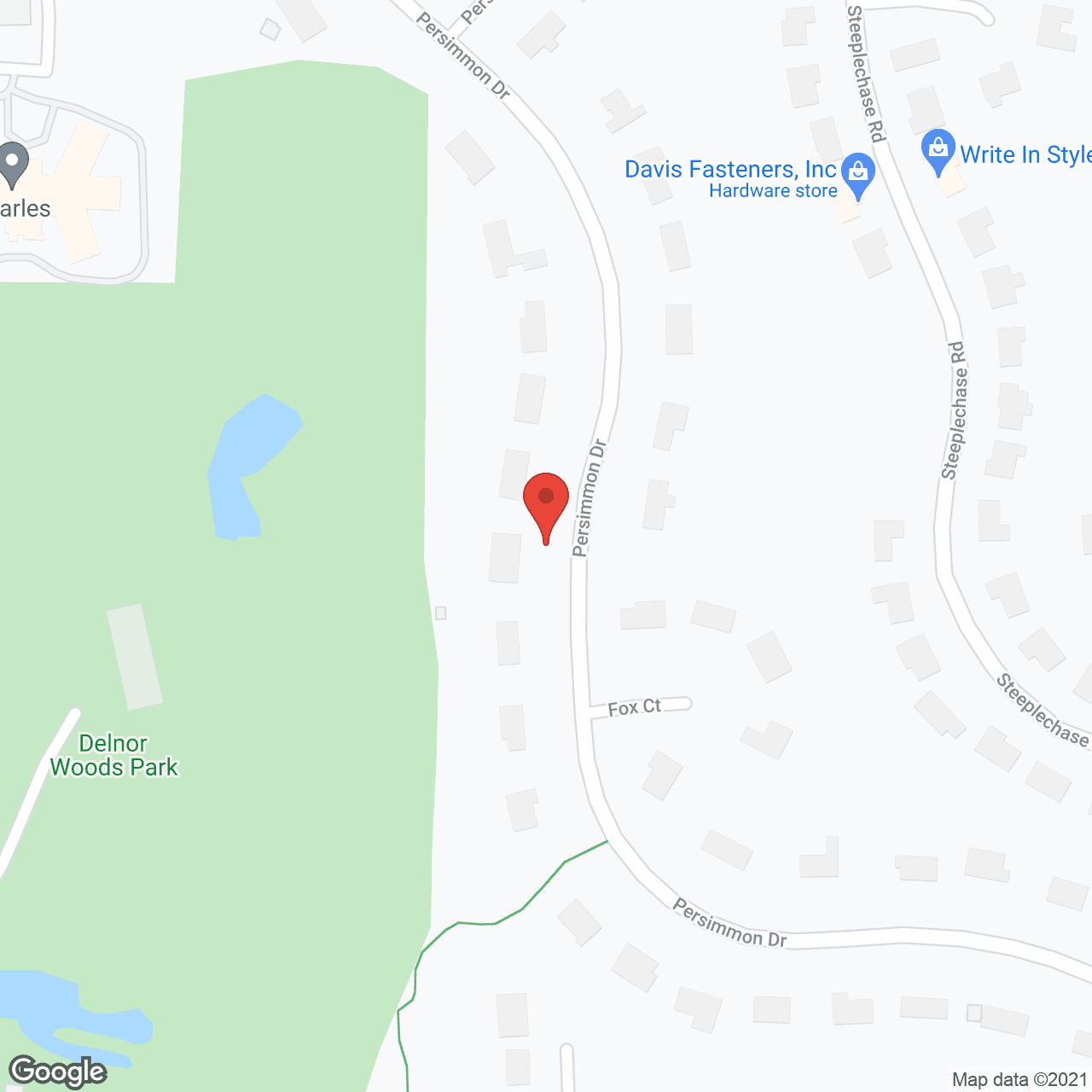 Map of the neighborhood around Silverado St. Charles