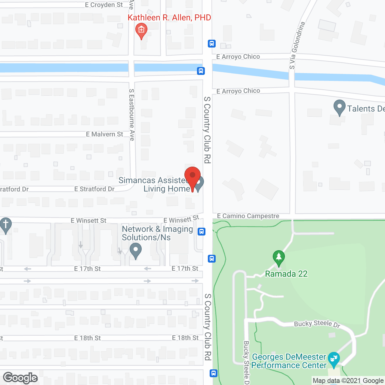 Map of the neighborhood around Casa Encanto