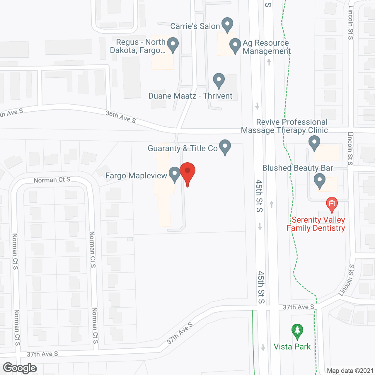 Map of the neighborhood around Maple View Memory Care