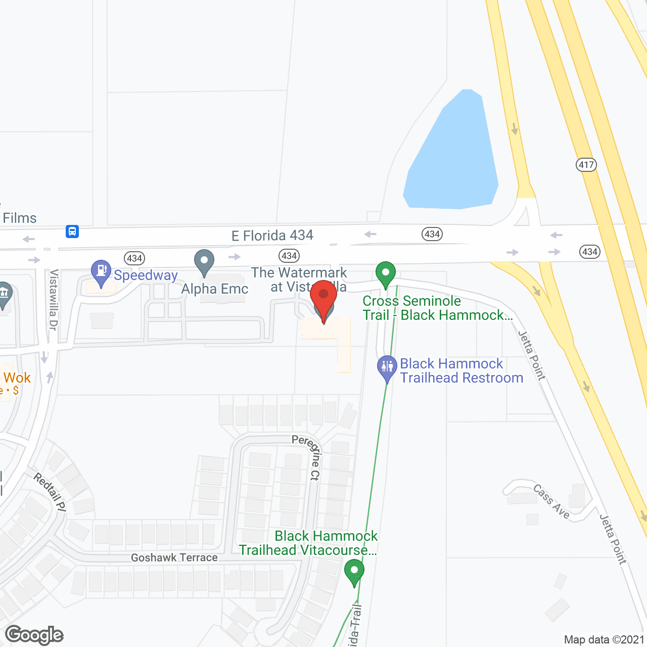 Map of the neighborhood around The Watermark At Vistawilla