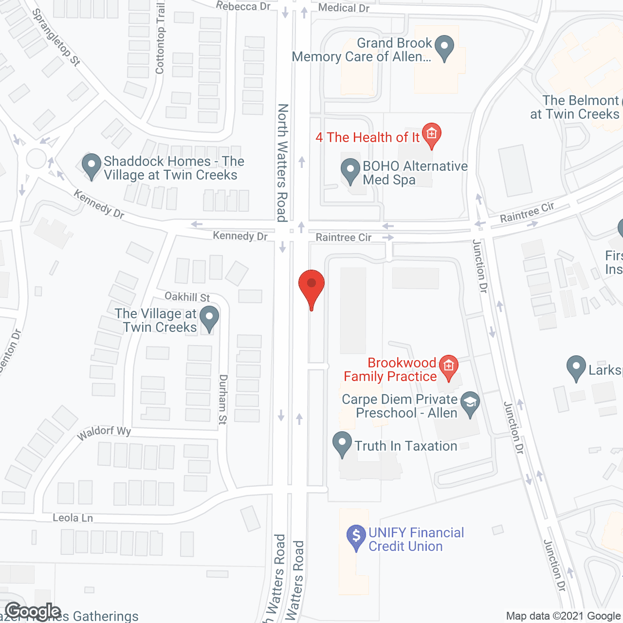Map of the neighborhood around Alexis Estates Gracious Retirement Living
