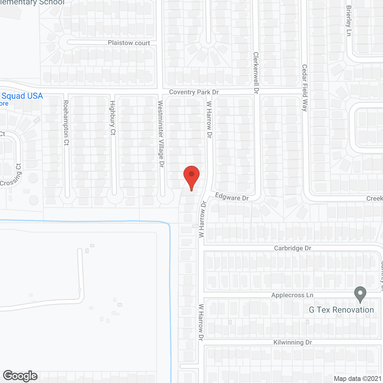 Map of the neighborhood around God Love Assisted Living