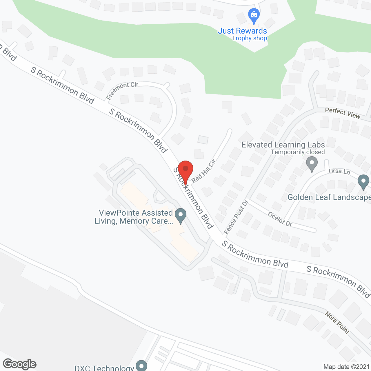 Map of the neighborhood around The Gardens at ViewPointe