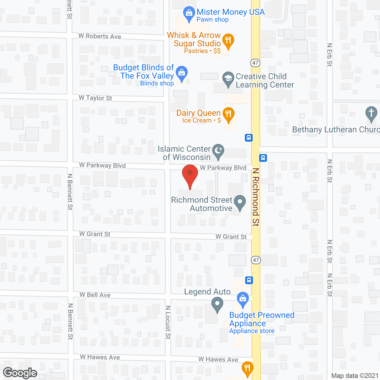 Map of the neighborhood around Country Terrace Assisted Living-Appleton