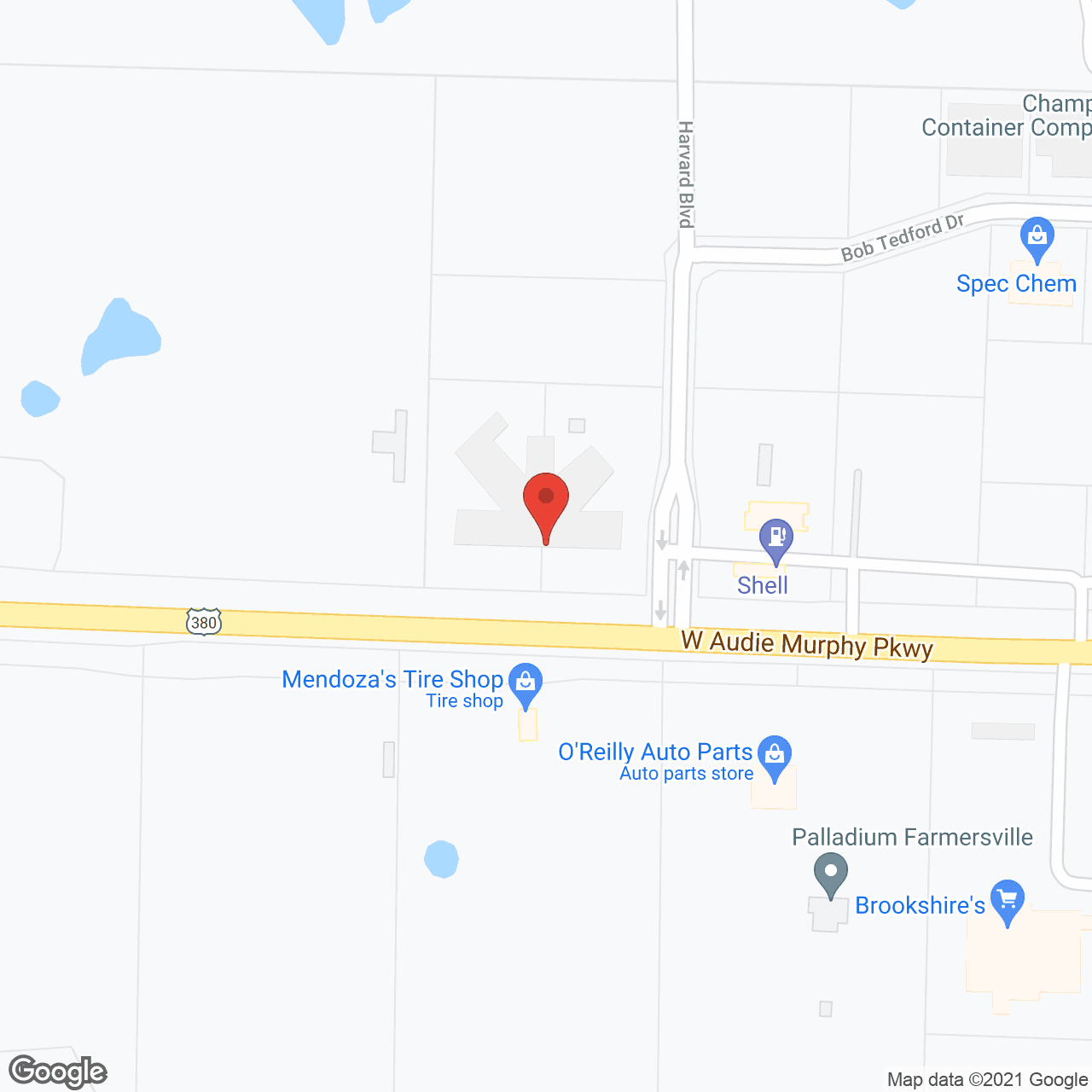 Map of the neighborhood around Lexington Medical Lodge