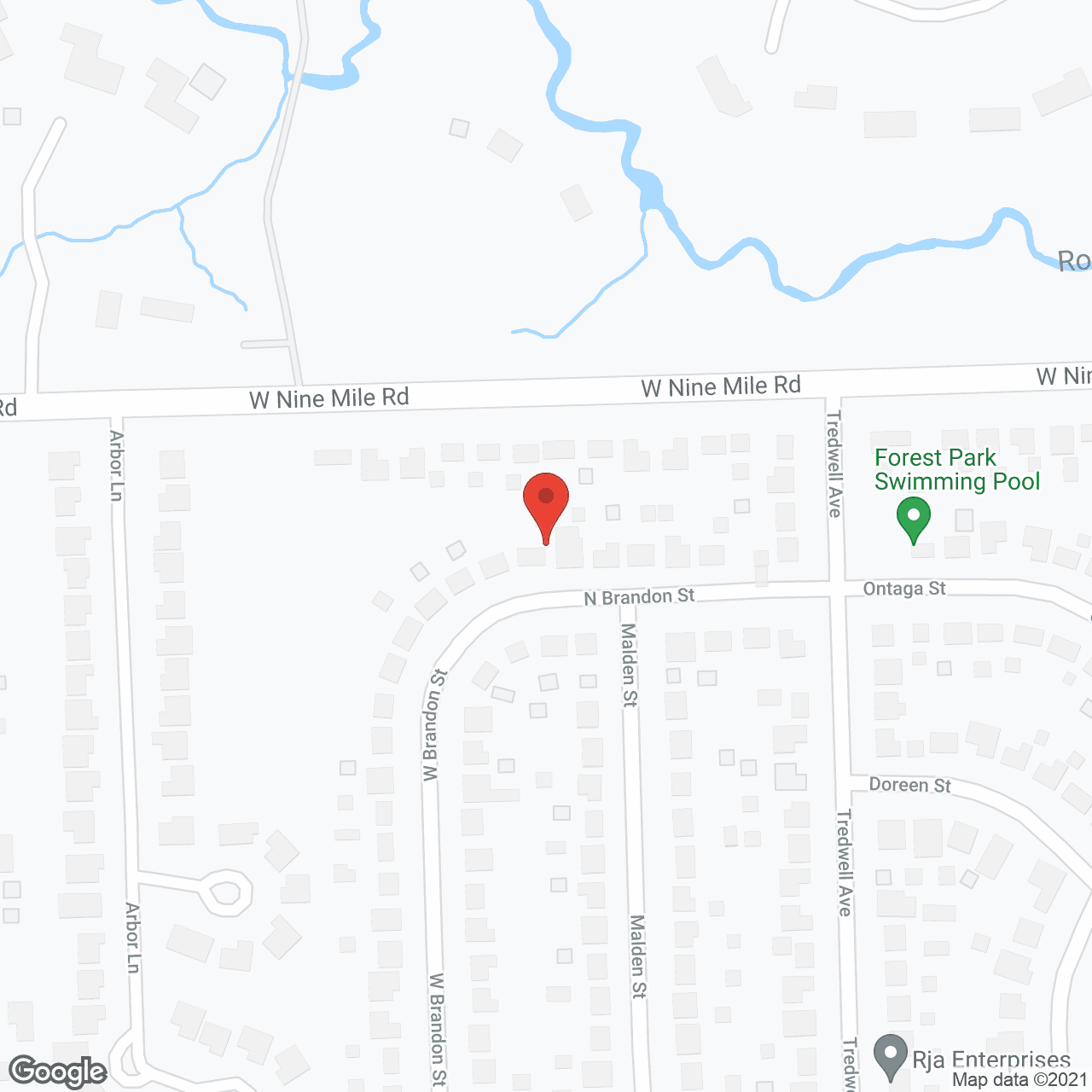 Map of the neighborhood around Exclusive Home Care for the Aged