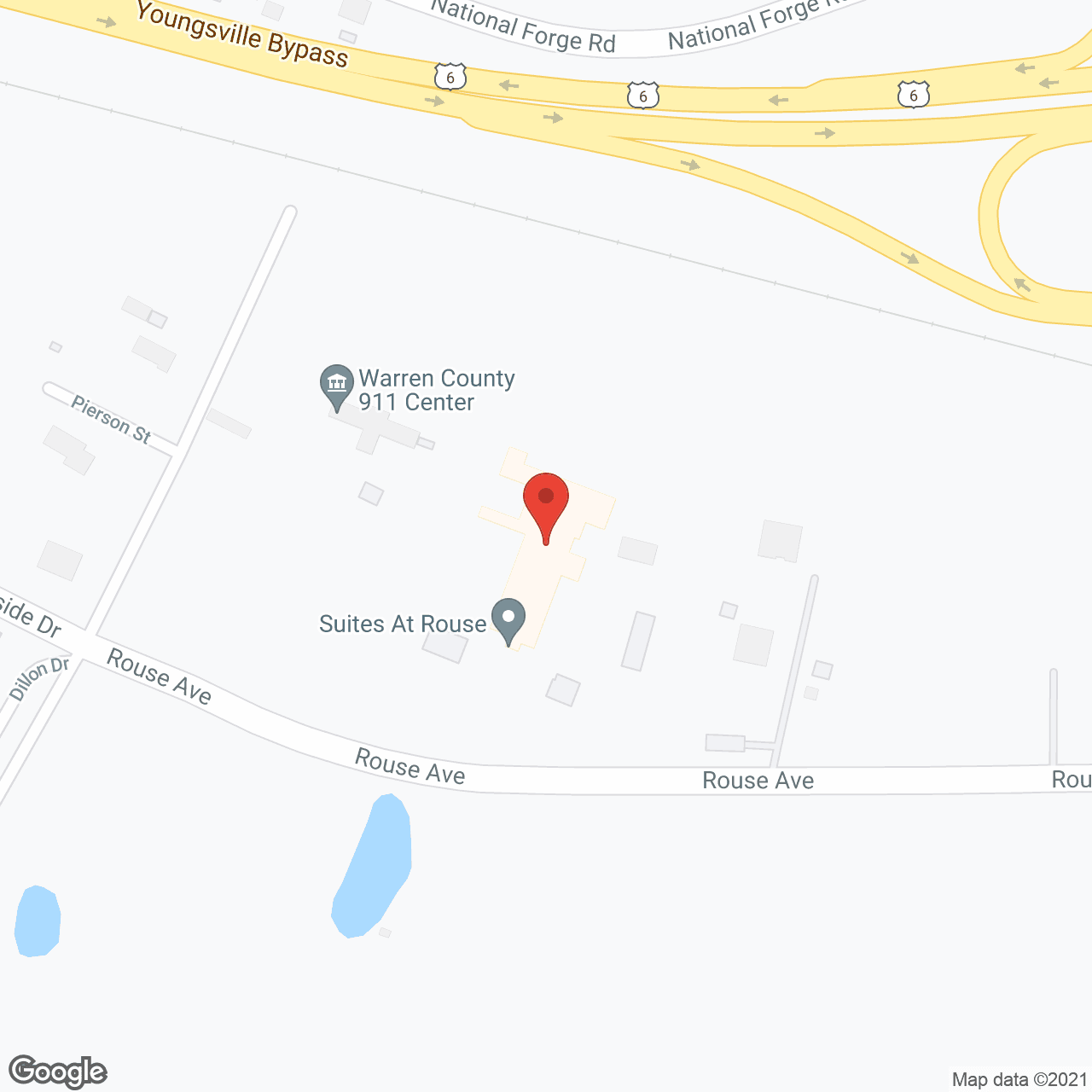 Map of the neighborhood around Suites at Rouse