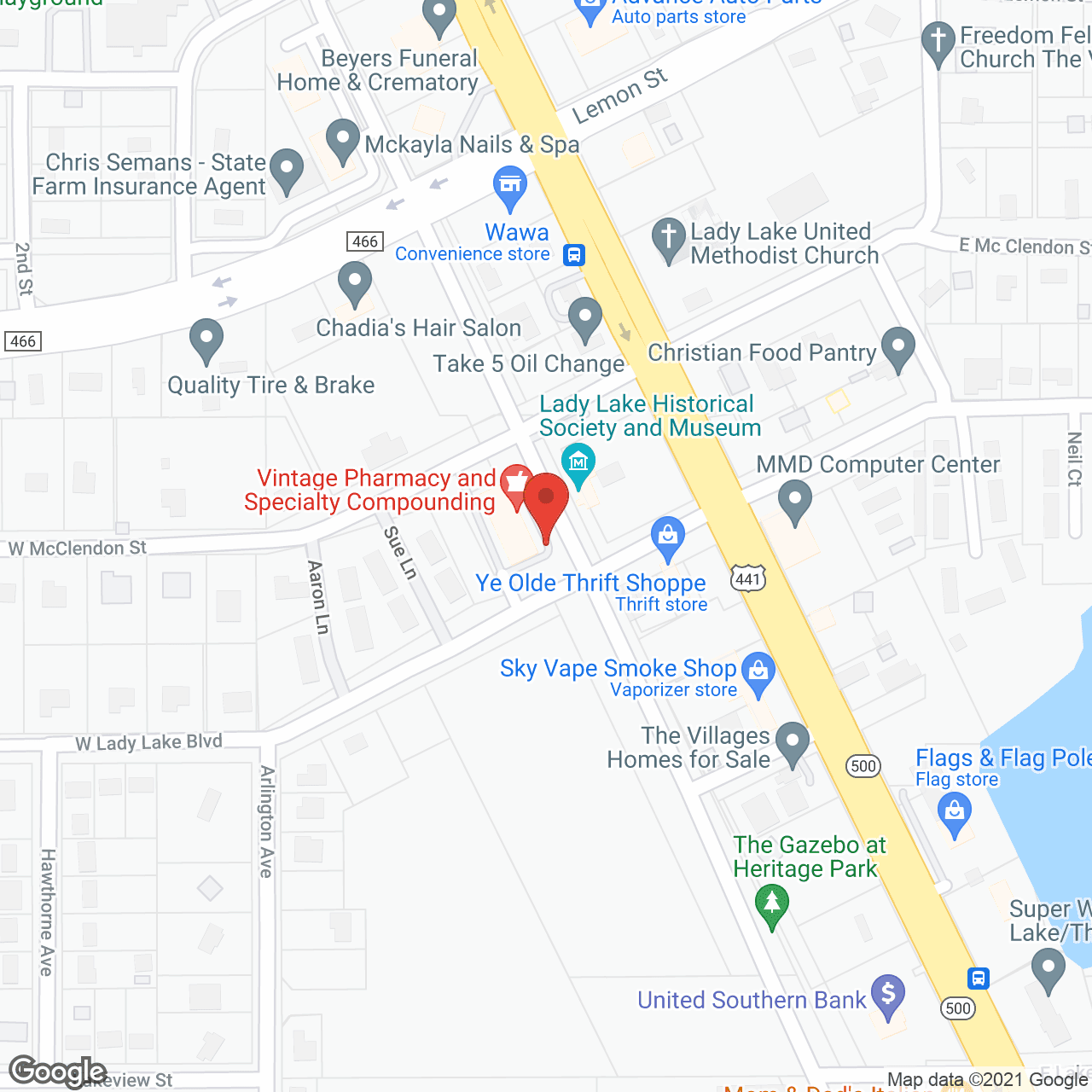 Map of the neighborhood around Elan Buena Vista