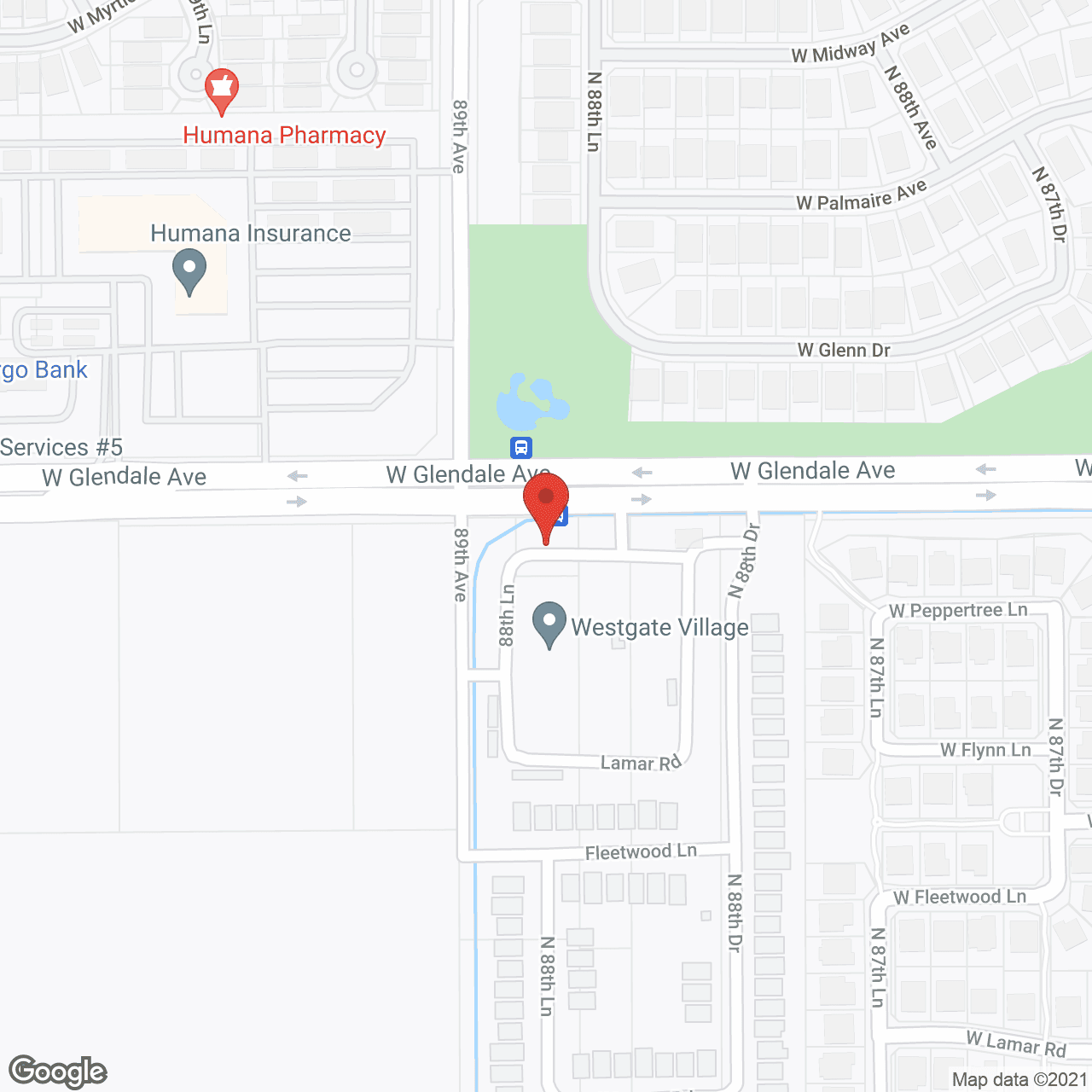 Map of the neighborhood around Westgate Village