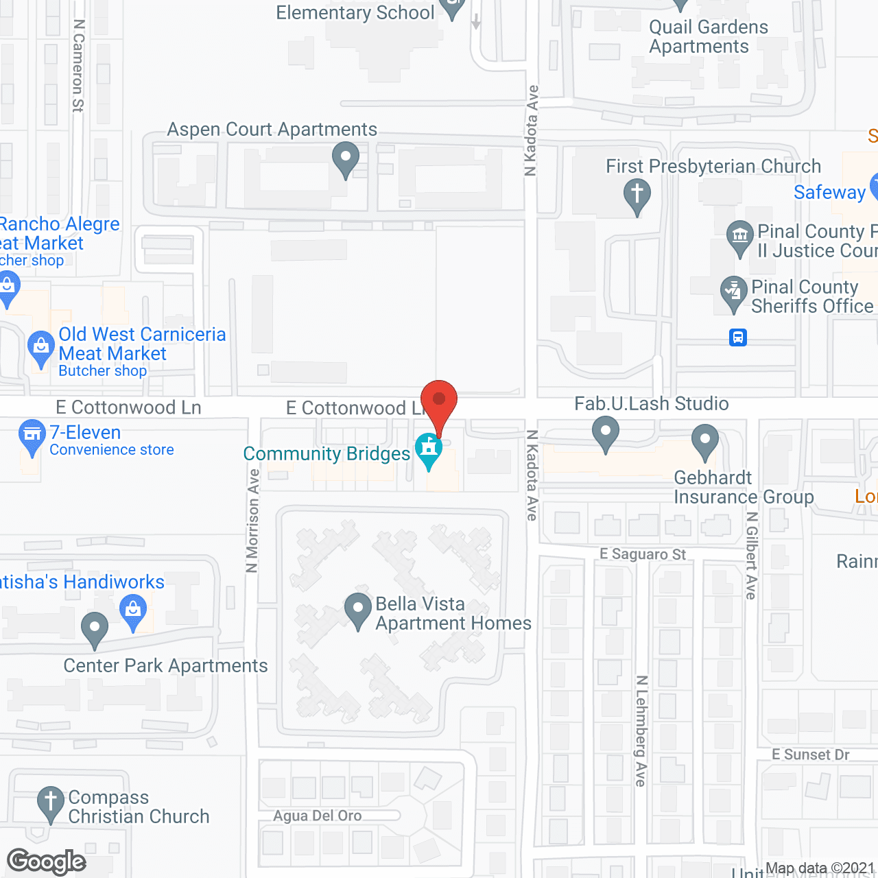 Map of the neighborhood around Caliche Senior Living