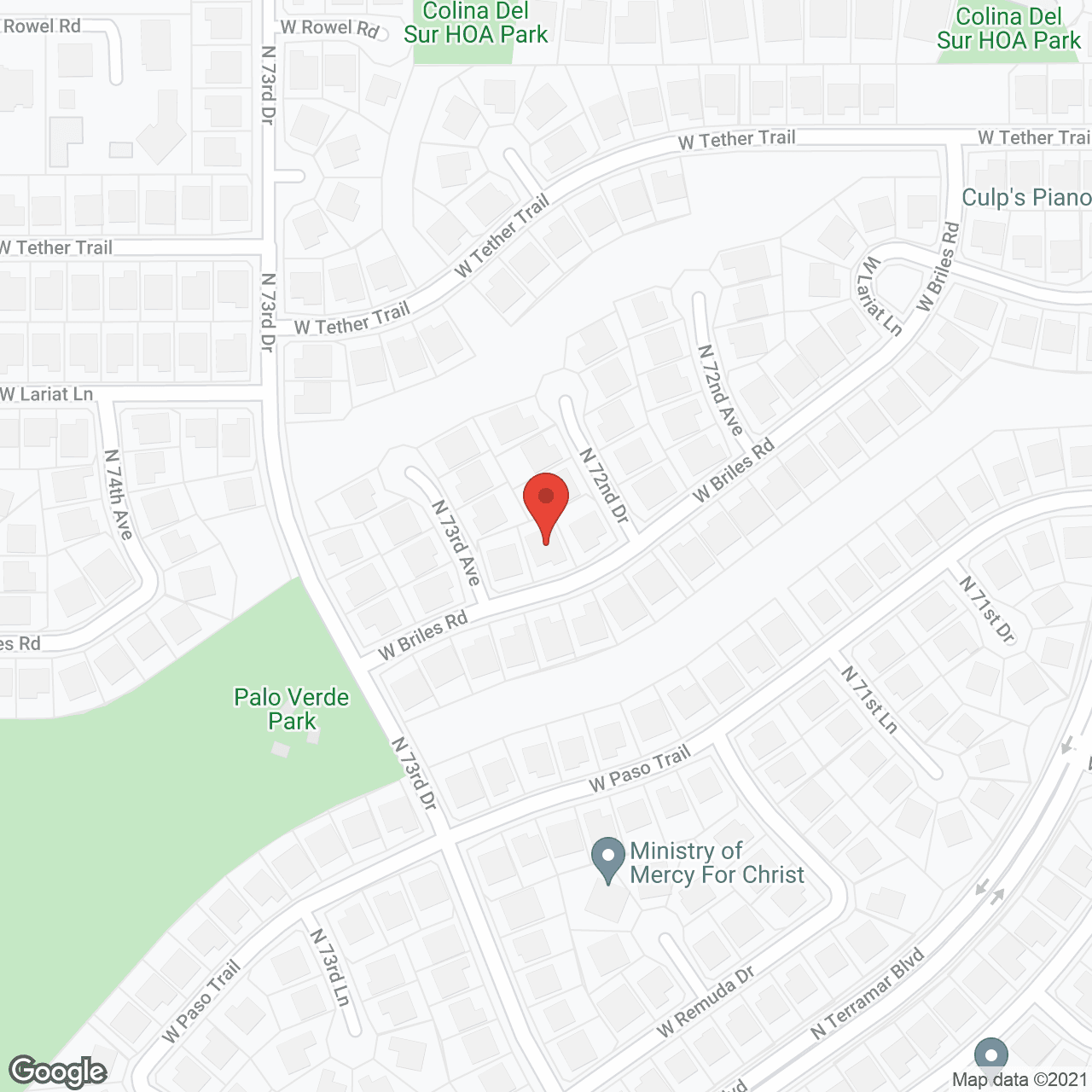 Map of the neighborhood around Family Matters II